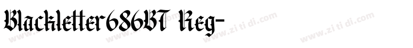 Blackletter686BT Reg字体转换